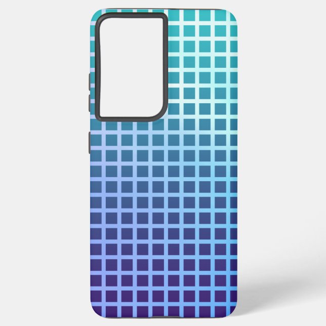 Coque Samsung Galaxy Grille de pixels de dégradé (Verso)
