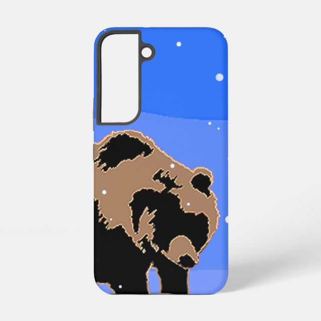 Coque Samsung Galaxy Grizzly Bear en hiver - Art original de la faune (Verso)