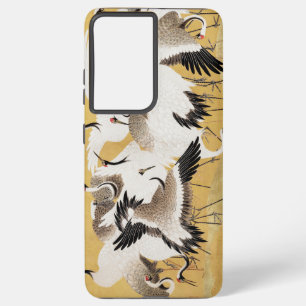 Coque Samsung Galaxy Grupe de grues japonaises Vintage Oiseau Riche Cla