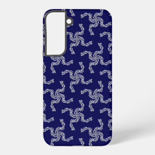 Coque Samsung Galaxy Guirlande de Noël Bleue, Décoration de Noël, Xmas