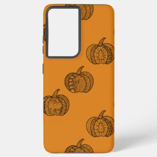 Coque Samsung Galaxy Halloween boho Zentangle ® inspiré citrouille Auto