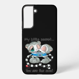 Coque Samsung Galaxy Hand-Drawn Romantic Lemur Couple in Love