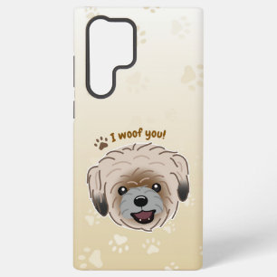 Coque Samsung Galaxy Happy Shih Tzu Amoureux des chiens I Woof You Paws