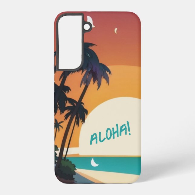 Coque Samsung Galaxy Hawaiian/Aloha/Tropical/plage (Verso)