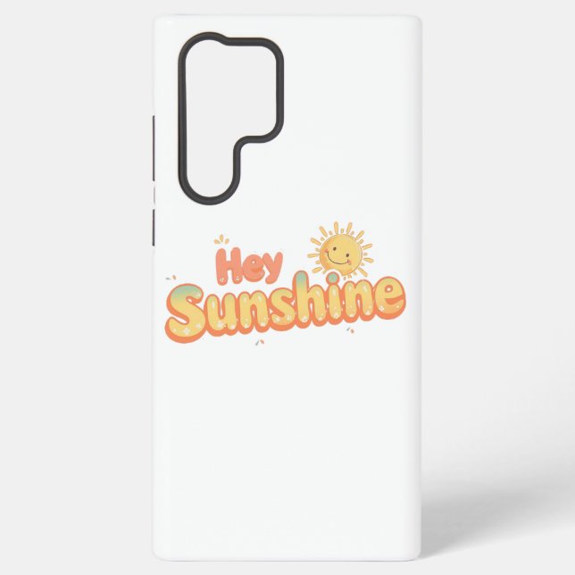 Coque Samsung Galaxy "Hey Sunshine" avec Soleil Sourire (Verso)