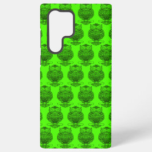 Coque Samsung Galaxy Hibou (vert néon) - Boîtier Samsung