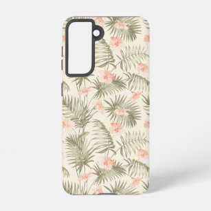Coque Samsung Galaxy Hisbiscus Tropical Palm Tree Motif