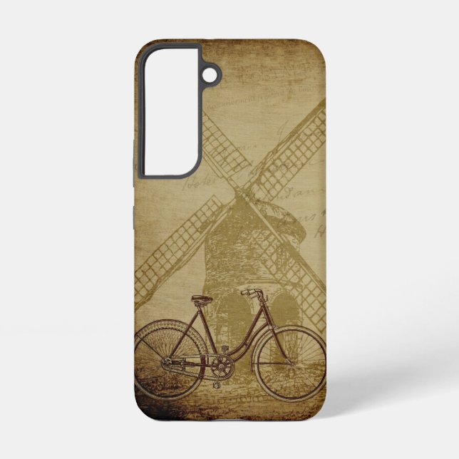 Coque Samsung Galaxy Hollande Windmill Bicycle Art (Verso)