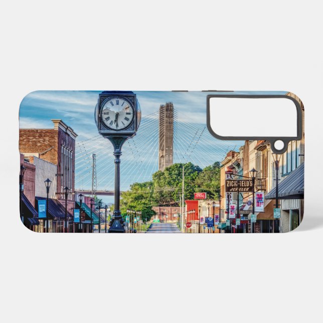 Coque Samsung Galaxy Horloge Dans Le Centre-Ville Cape Girardeau Samsun (Verso Horizontal)