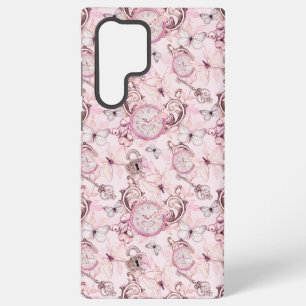 Coque Samsung Galaxy Horloge Florale Steampunk - Cerisiers en Fleur
