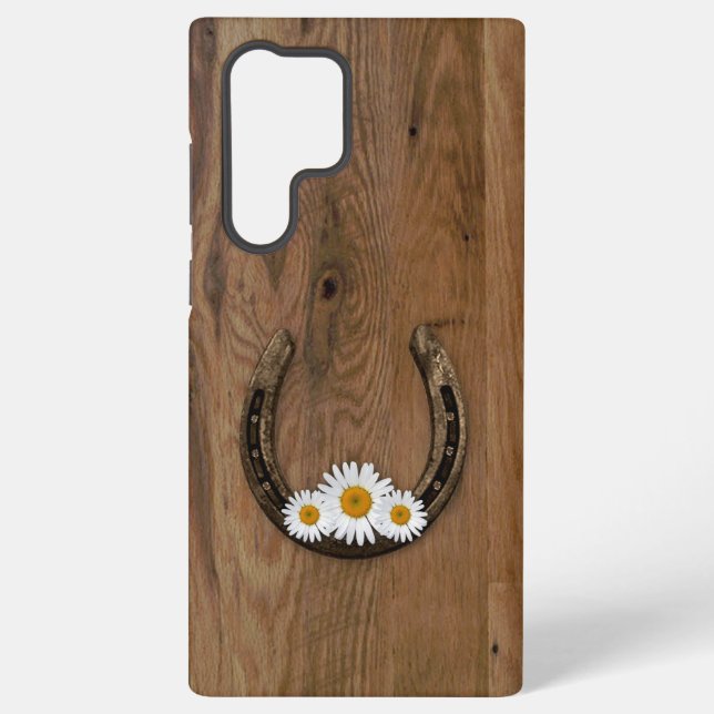 Coque Samsung Galaxy Horseshoe et Daisies (Verso)