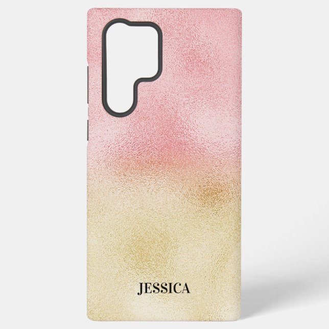 Coque Samsung Galaxy Huile rose et or Ombre (Verso)