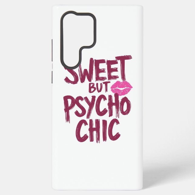 Coque Samsung Galaxy Humour Fille Délurée aux Lèvres Roses (Verso)