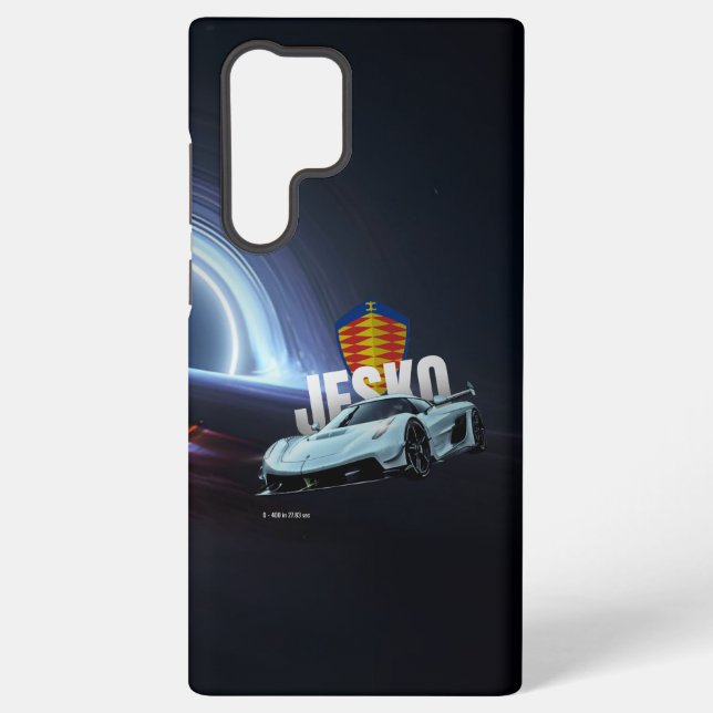 Coque Samsung Galaxy Hypercar Flottant au-Dessus d'un Trou Noir  (Verso)