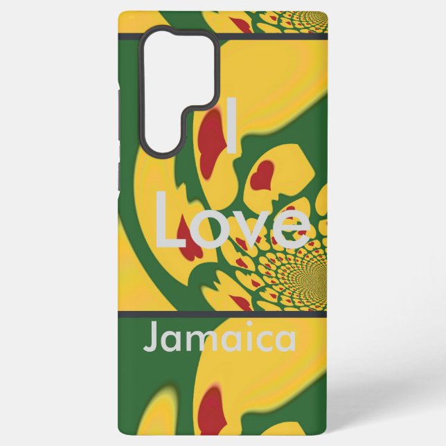 Coque Samsung Galaxy I Love Jamaica : Embrassez l'esprit de beauté dyna (Verso)