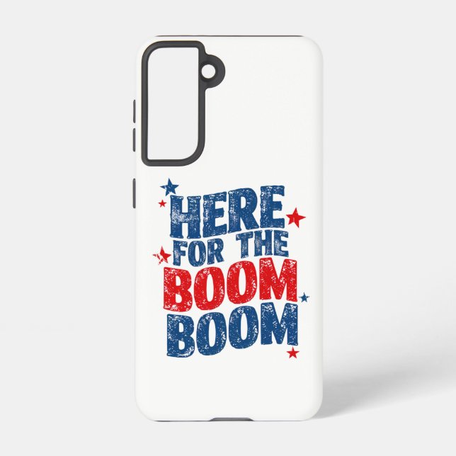 Coque Samsung Galaxy Ici pour le Boom 4 juillet Patriotic (Verso)