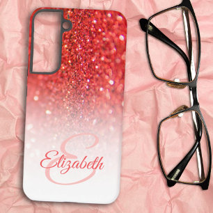 Coque Samsung Galaxy Idée de cadeau chic avec monogramme ombré et faux 