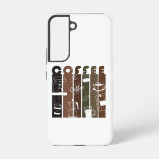 Coque Samsung Galaxy Illustration de typographie de café vintage dessin