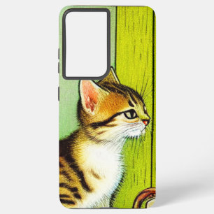Coque Samsung Galaxy Illustration vintage Tabby Cat
