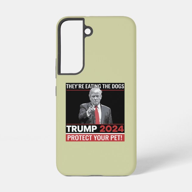 Coque Samsung Galaxy Ils mangent le débat Trump 2024 sur les chiens (Verso)