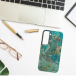 Coque Samsung Galaxy Image de pierre minérale bleu Chrysocolla<br><div class="desc">Protégez votre téléphone Samsung Galaxy S22 avec ce boîtier téléphonique branché qui présente l'image d'une pierre minérale Chrysocolla bleu turquoise. Sélectionnez votre style de téléphone. Une excellente idée cadeau pour le collectionneur de roches ! Pour les autres marques de téléphone, vous devrez customiser coque pour remplir l'image aux bords du...</div>