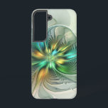 Coque Samsung Galaxy Imaginaire coloré Moderne Fleur Abstraite Fractale<br><div class="desc">Une fleur d'imaginaire d'art fractal colorée et magique,  unique et psychédélique. Conception pour votre coque fleuri Samsung Galaxy S22 et plus.</div>