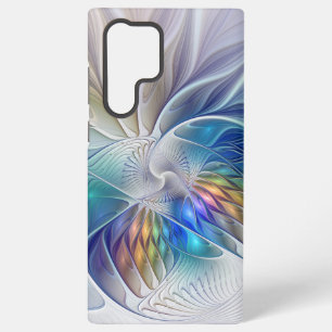Coque Samsung Galaxy Imaginaire Floral, Fleur Fractale Abstraite coloré