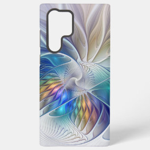 Coque Samsung Galaxy Imaginaire Floral, Fleur Fractale Abstraite coloré