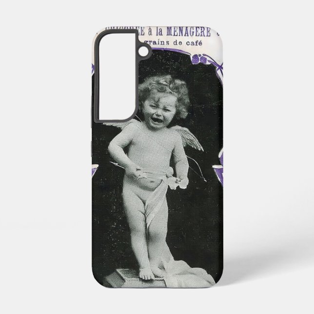 Coque Samsung Galaxy Impression d'ange chérubin triste (Verso)