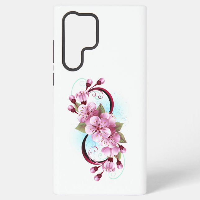 Coque Samsung Galaxy Infinité avec les fleurs Sakura (Verso)