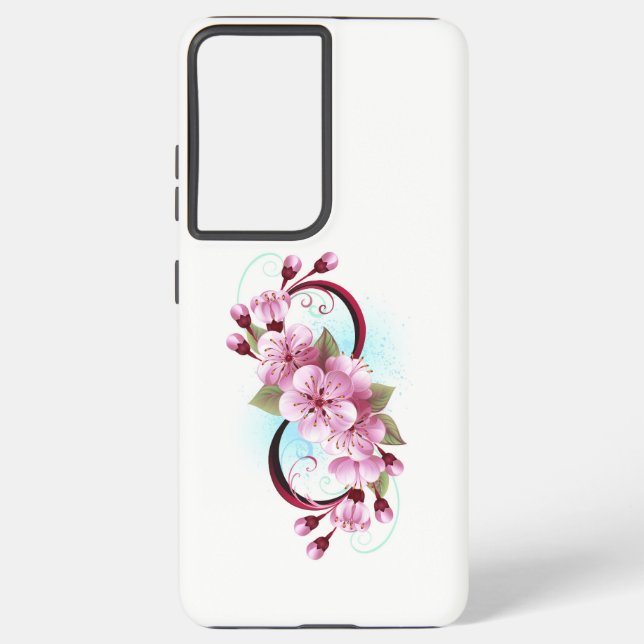 Coque Samsung Galaxy Infinité avec les fleurs Sakura (Verso)