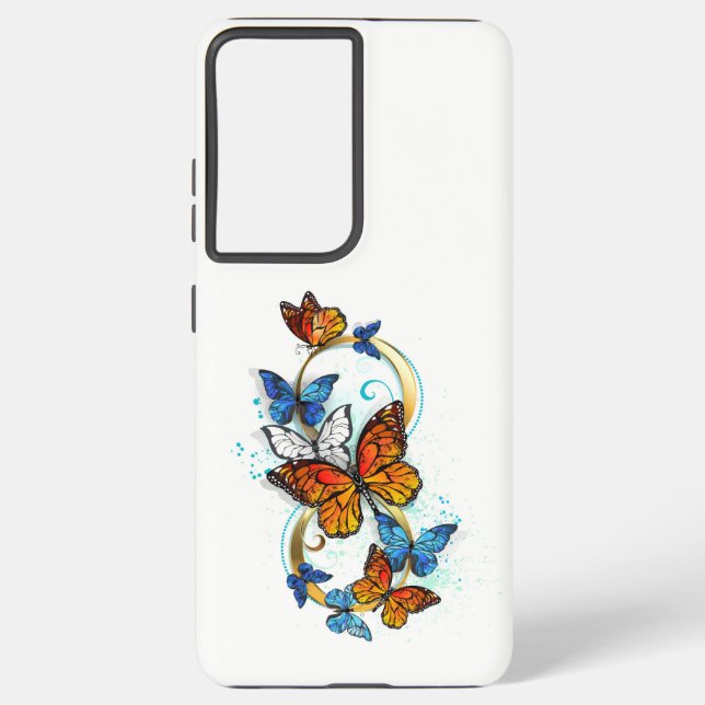 Coque Samsung Galaxy Infinité de papillons monarques (Verso)