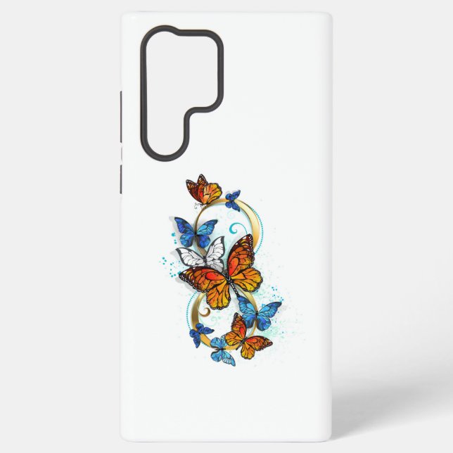 Coque Samsung Galaxy Infinité de papillons monarques (Verso)