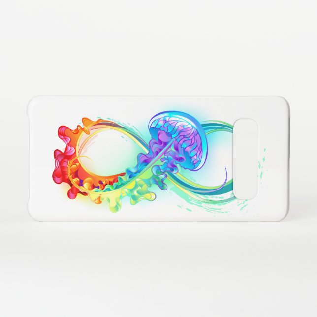 Coque Samsung Galaxy Infinity avec Rainbow Jellyfish (Dos Horizontal)