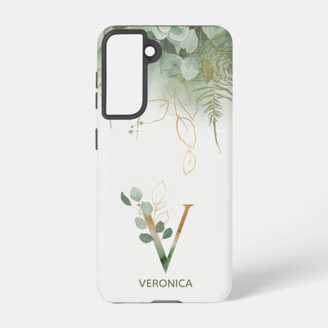 Coque Samsung Galaxy Initiale V Gold & Green Elegant (Verso)
