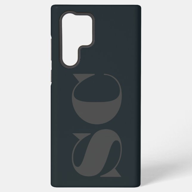 Coque Samsung Galaxy Initiales minimales modernes  (Verso)