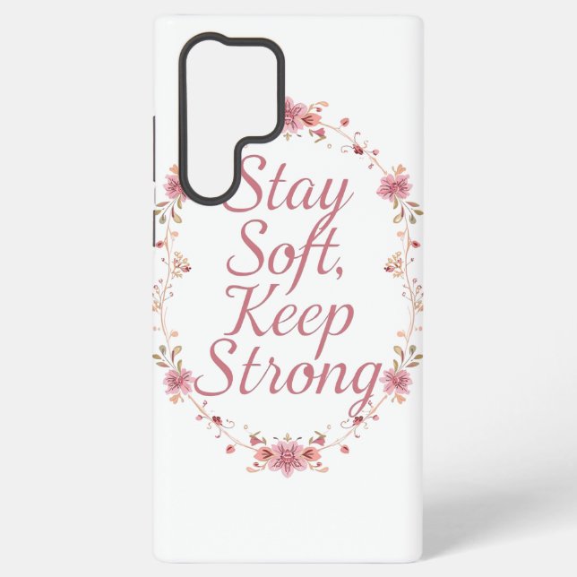 Coque Samsung Galaxy Inspirational Feminine Strength Quote (Verso)