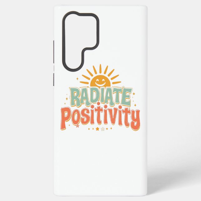 Coque Samsung Galaxy Inspirational Good Vibes and Happiness (Verso)