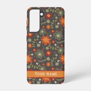 Coque Samsung Galaxy Inspirivée florale de libellules rétro