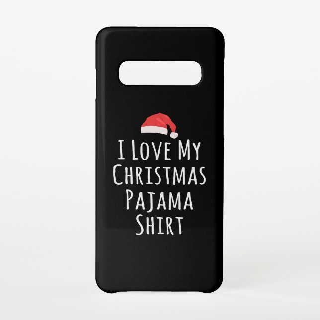 Coque Samsung Galaxy J'aime ma chemise en pyjama de Noël (Dos)