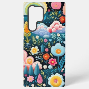 Coque Samsung Galaxy Jardin Arc-en-Ciel Fantaisiste Motif Floral Fantas
