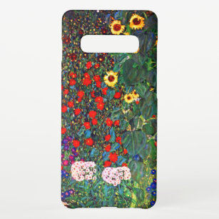 Coque Samsung Galaxy S10+ Jardin aux fleurs Gustav Klimt