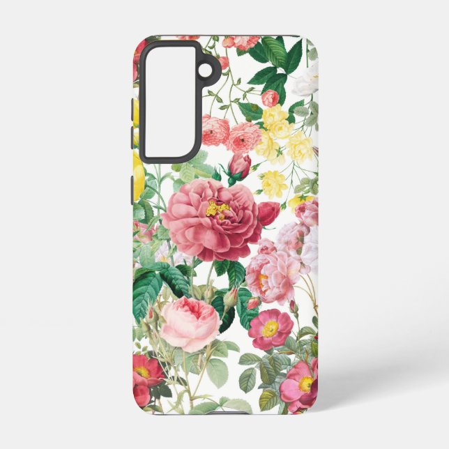 Coque Samsung Galaxy Jardin de printemps Vintage Rose (Verso)