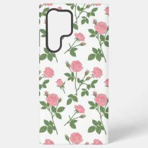 Coque Samsung Galaxy Jardin de roses rosées Téléphone Samsung Fleurs