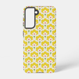 Coque Samsung Galaxy Jardin Fleur Jaune Retro Motif