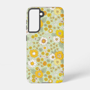 Coque Samsung Galaxy Jardin Floral Jaune Motif