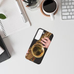 Coque Samsung Galaxy Jazzman Jouer Du Saxophone Or<br><div class="desc">Pour les mélomanes ! Protégez votre téléphone Samsung Galaxy S22 avec ce boîtier de téléphone branché qui présente l'image d'un jazzman jouant sa corne de saxophone ténor de couleur or usée. Sélectionnez votre style de téléphone.</div>