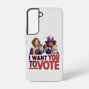 Coque Samsung Galaxy JE VEUX QUE VOUS VOTIEZ (Dames aux chats)