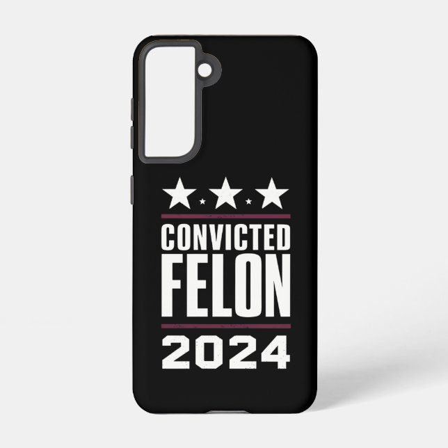 Coque Samsung Galaxy Je vote pour le condamné Felon Pro Trump 2024 (Verso)