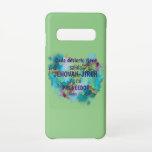 Coque Samsung Galaxy S10 Jehovah Jireh Proveedor espagnol Marbre couleurs<br><div class="desc">Samsung Galaxy S10 coque avec un marbre bleu turquoise, vert, violet, or, couleurs avec citation en espagnol ou vous pouvez changer la citation pour ce que vous voulez. Citation dit : "Chaque désert a une sortie, Jéhovah-Jireh est mon fournisseur. El texto dice : "Cada desierto tiene salida, Jehovah Jireh es...</div>